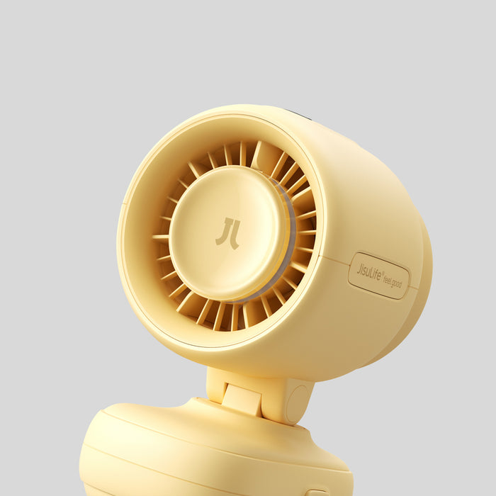 Jisulife Stroller Fan 4 5000mAh Mini Fan for Stroller with Metal Clip - Yellow