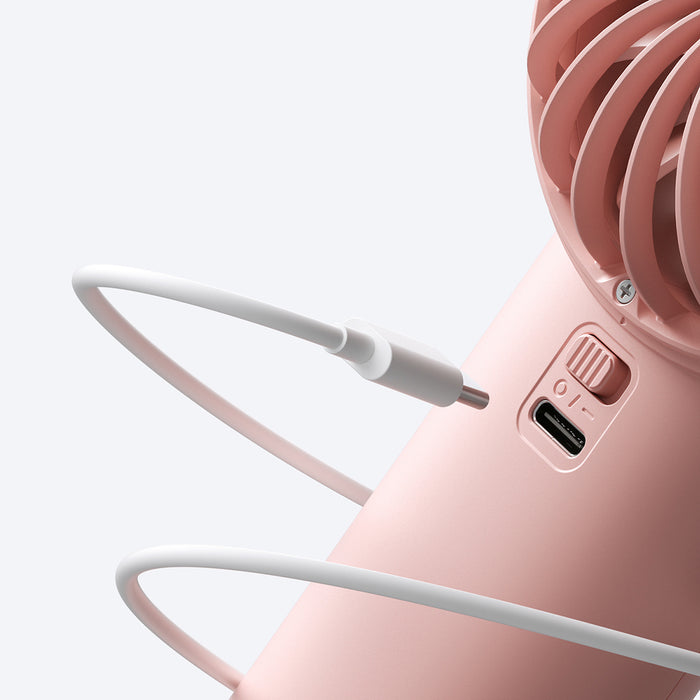 Jisulife Handheld Fan Life4 3600mAh Portable USB Fan - Pink