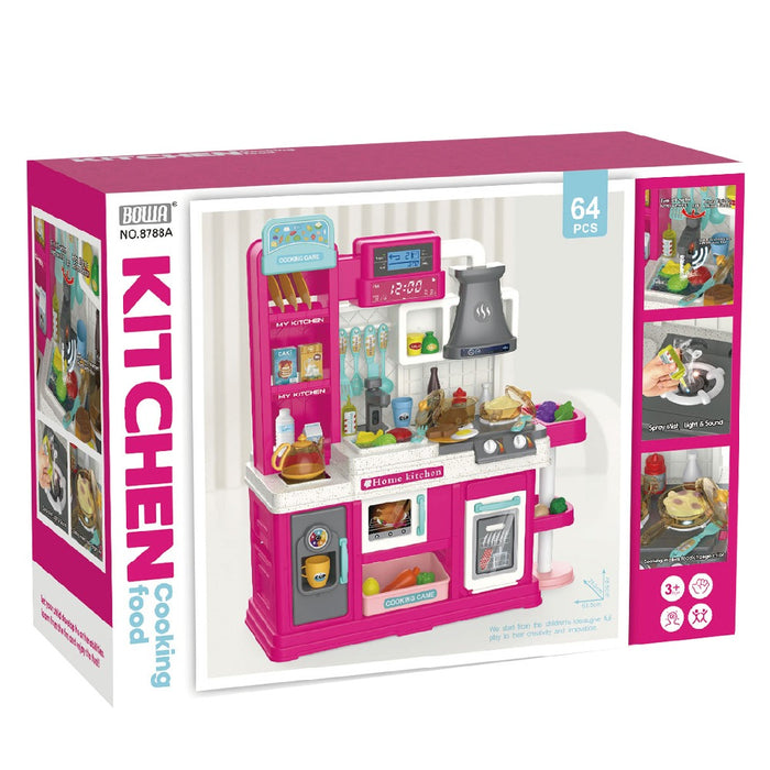 Kitchen with Steam and Running Water
