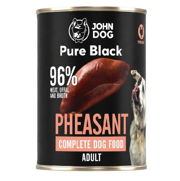JOHN DOG Pure Black Pheasant - wet dog food - 400g