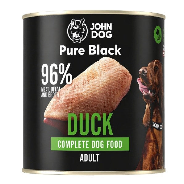 JOHN DOG Pure Black Duck - wet dog food - 800g