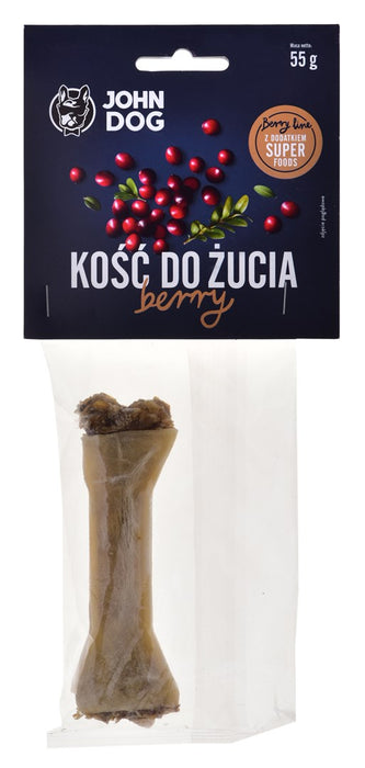 JOHN DOG Chewing bone Berry with cranberry - dog chew - 12 cm