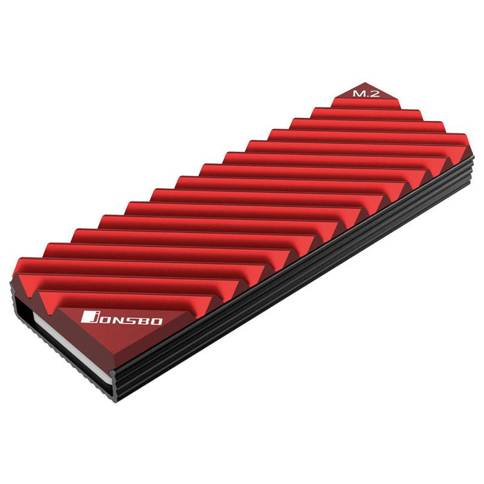 Passive cooler Jonsbo M.2 SSD, ribbed, Red
