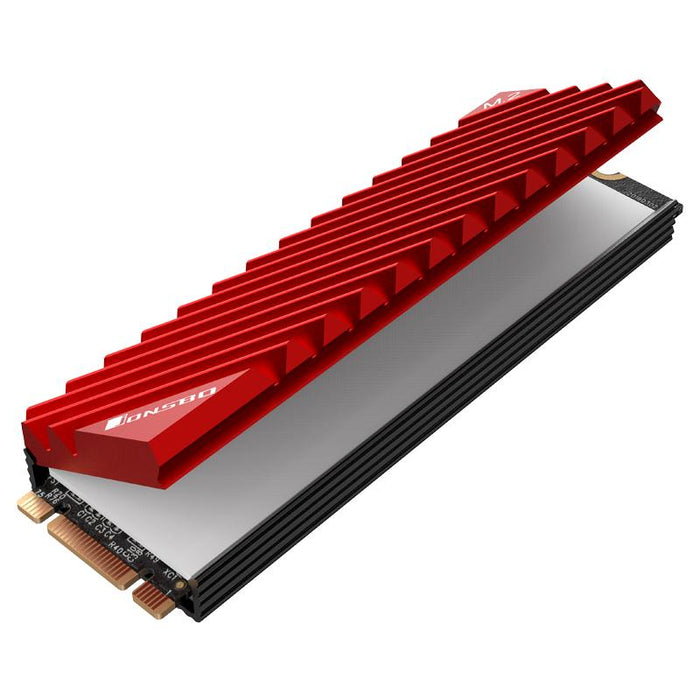 Passive cooler Jonsbo M.2 SSD, ribbed, Red