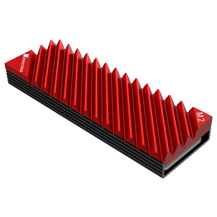 Passive cooler Jonsbo M.2 SSD, ribbed, Red