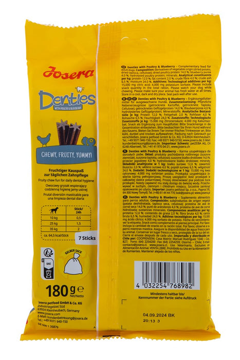 JOSERA Denties Poultry with blueberries - Dog treat - 180g