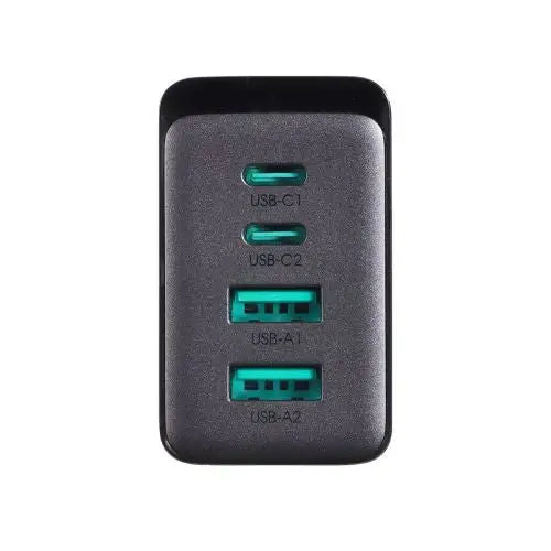 Joyroom GaN charger 67W 4 ports (2x USB 2x USB C) black (TCG02) + USB C - USB C cable 100W 1.2m - Travel