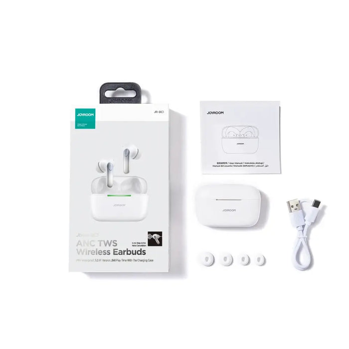 Joyroom Jbuds (JR-BC1) ANC wireless in-ear headphones - white - Headphones and speakers<<<HurtelXML
