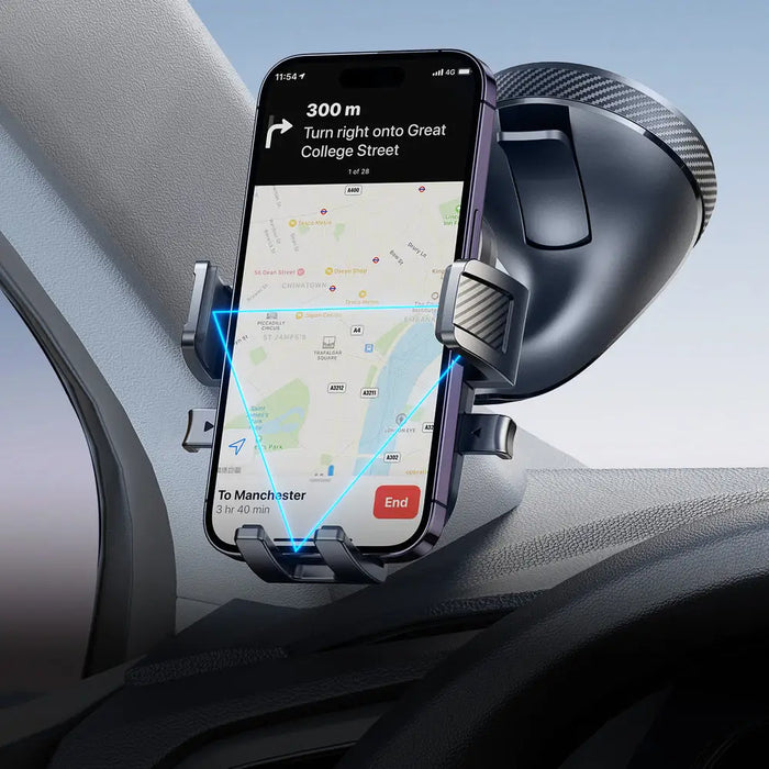 Joyroom JR-OK6 clamp phone holder for glass - black - Cell phone USB charger<<<HurtelXML