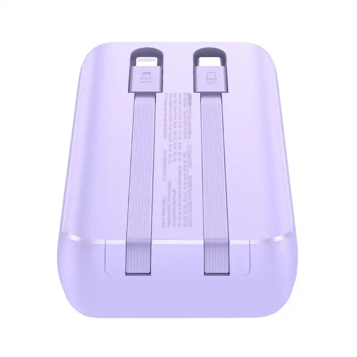 Joyroom JR-PBC07 20000mAh 30W mini power bank with USB-C and Lightning cables - purple - Powerbanks<<<HurtelXML