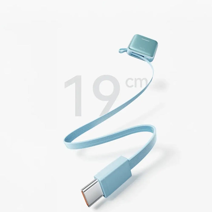 Joyroom JR-PBF27 22.5W 10000mAh Powerbank with Two Built-in Cables - Blue - Powerbanks<<<HurtelXML