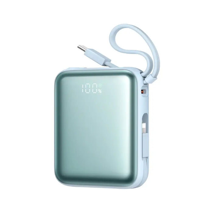 Joyroom JR-PBF27 22.5W 10000mAh Powerbank with Two Built-in Cables - Blue - Powerbanks<<<HurtelXML