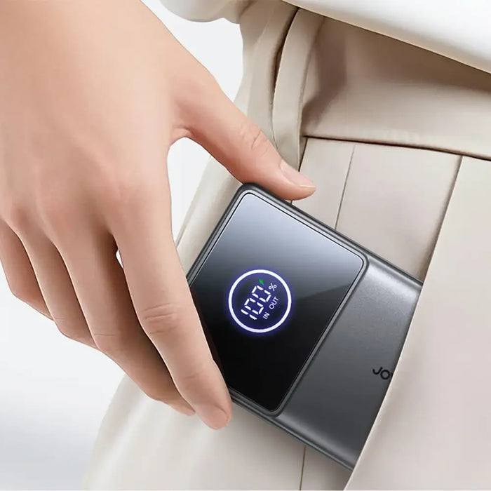 Joyroom JR-PR1 10000mAh 22.5W Powerbank with Built-in Retractable USB-C Cable - Black - Powerbanks<<<HurtelXML