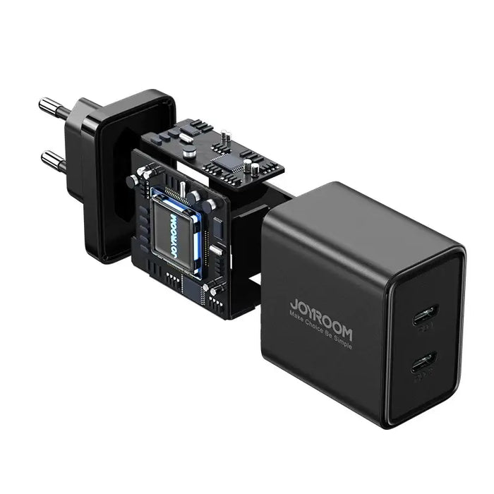 Joyroom JR-TCF09 fast charger 2x USB-C 40W - black - Cell phone USB charger<<<HurtelXML