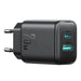 Joyroom JR-TCF13 Dual-Port (A + C) 25W Power Charger (black) - mains chargers<<<Chargers<<<GSM