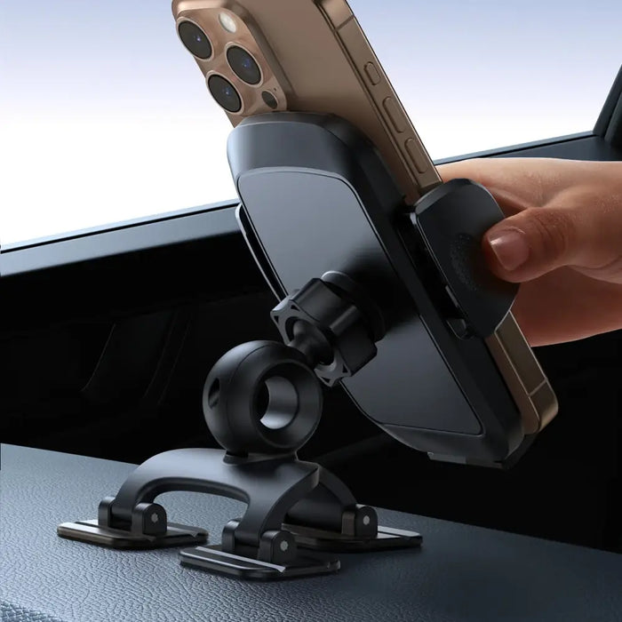 Joyroom JR-ZS259 clamp car holder with three adjustable legs - black - Uchwyty samochodowe z ładowarką Qi