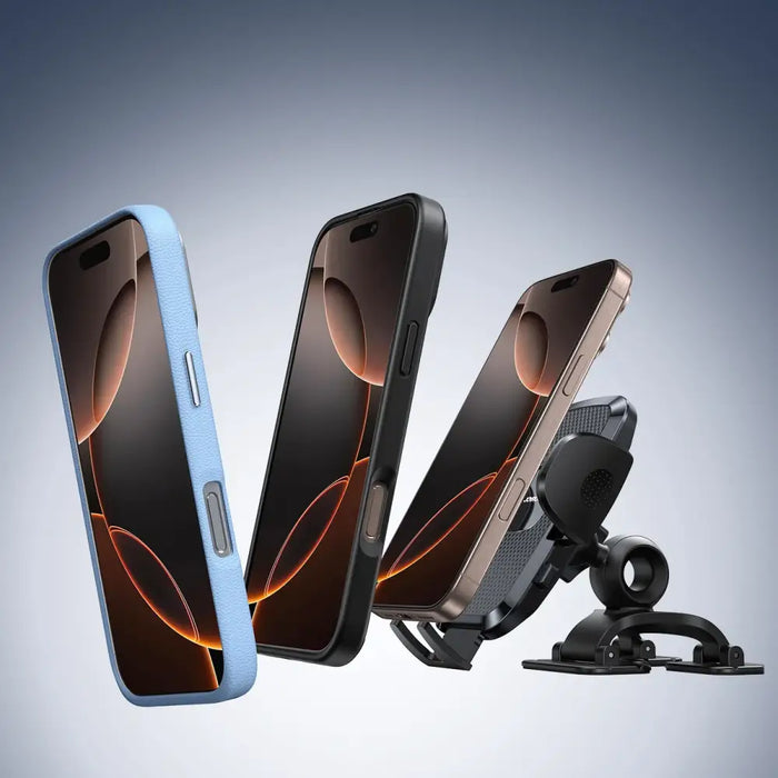 Joyroom JR-ZS259 clamp car holder with three adjustable legs - black - Uchwyty samochodowe z ładowarką Qi