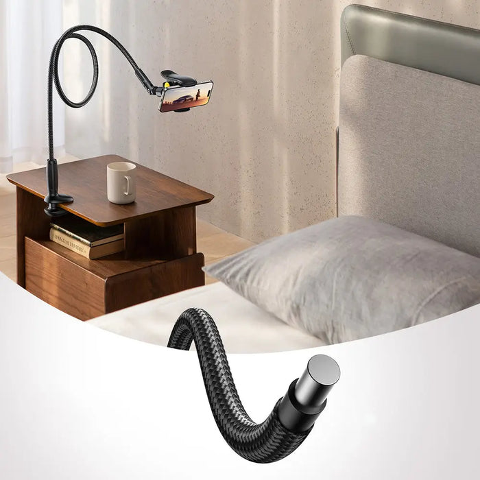 Joyroom JR-ZS389 holder with flexible arm for a desk phone - black - Cell phone holders<<<HurtelXML