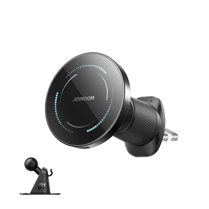 Joyroom JR-ZS502 MagSafe Compatible Car Holder with Wireless Charger for Air Vent/Dashboard - Black - Uchwyty