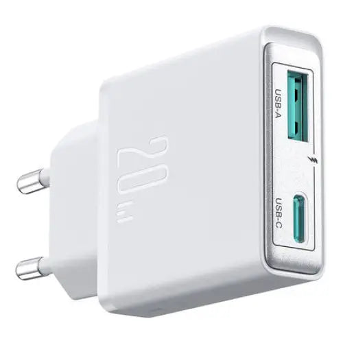 Joyroom mains charger JR-TCF14 (A + C) Super Slim 20W (white) - mains chargers<<<Chargers<<<GSM