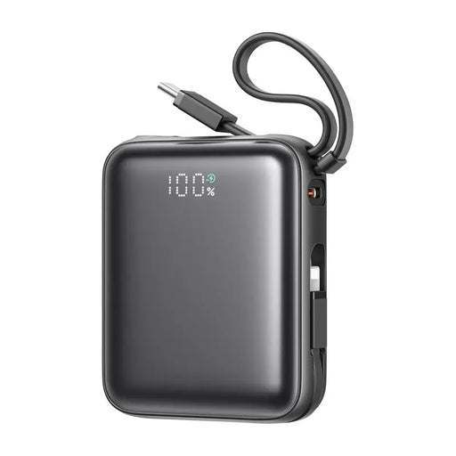 Joyroom Mini PowerBank JR-PBF27 22.5W with dual cable 10000mAh (black) - Powerbanks<<<GSM