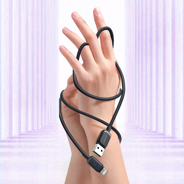 Joyroom Multi-Color Series A14 Lightning / USB-A 2.4A Cable 2 m - Black - Cell phone cables<<<HurtelXML&&&Type-C