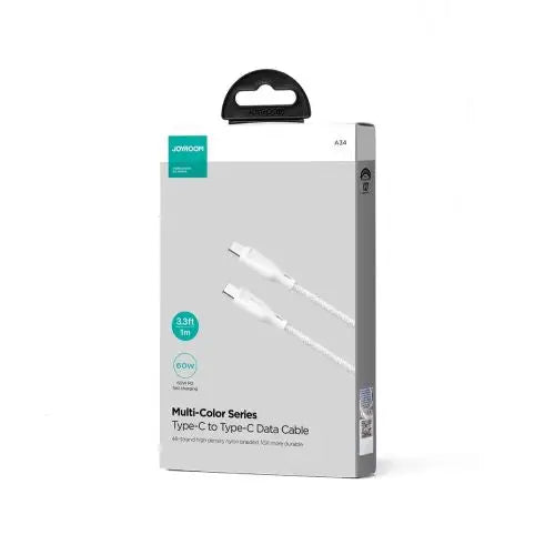 Joyroom Multi-Color Series S-A34 USB-C / USB-C PD 60W 1m Cable - White - Type-C