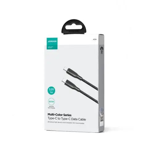 Joyroom Multi-Color Series S-A34 USB-C / USB-C PD 60W cable 1m - black - Type-C