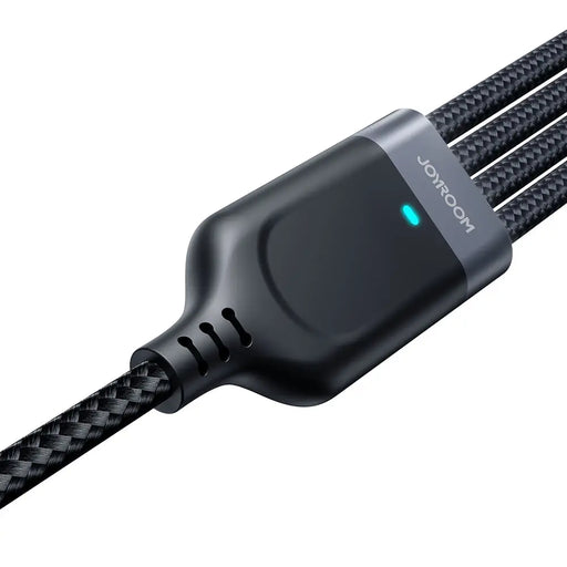 Joyroom Multi-Use Series S-A18 4in1 USB-A - USB-C / USB-C / Lightning / micro USB cable 1.2m - black - Cell phone