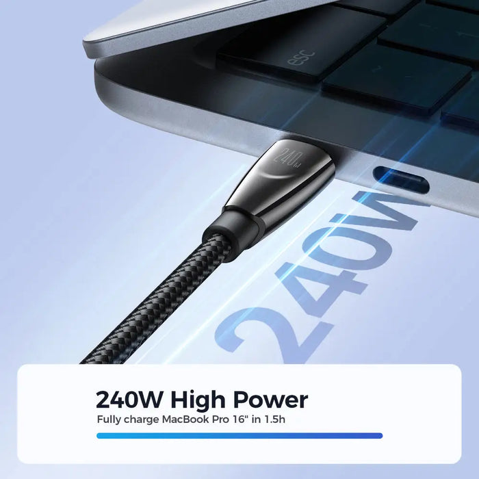 Joyroom Pioneer Series SA31-CC5 USB-C / USB-C 240W Cable 1.2m - Black - Cell phone cables<<<HurtelXML