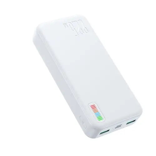 Joyroom Power Bank Dazzling Series with Digital Display C + U + U PD 22.5W 20000 mAh with Micro-USB input White