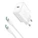 Joyroom power charger JR-TCF24 with C-C cable 30W 1m (white) - mains chargers<<<Chargers<<<GSM