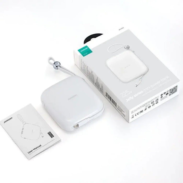 Joyroom powerbank 10000mAh Jelly Series 22.5W with built-in Lightning cable white (JR-L003) - Powerbanks<<<HurtelXML
