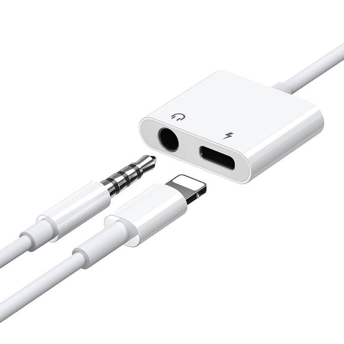 Joyroom S-Y104 headphone adapter Lightning - Lightning / mini jack 3.5mm - white - Adapters connectors