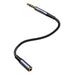 Joyroom SY-A09 AUX extension cable 3.5mm mini jack female to 3.5mm mini jack male braided 1.2m (black) - Audio