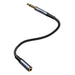 Joyroom SY-A09 AUX extension cable 3.5mm mini jack female to 3.5mm mini jack male braided 1.2m (black) - Audio