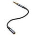 Joyroom SY-A09 AUX extension cable 3.5mm mini jack female to 3.5mm mini jack male braided 1.2m (black) - Audio