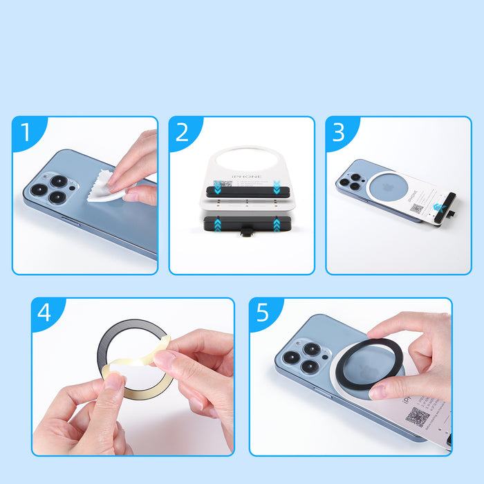 Joyroom set of metal magnetic rings for smartphone 2 pcs. pink (JR-Mag-M3)