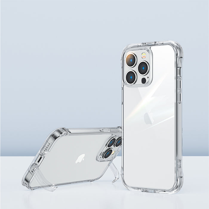 Joyroom Defender Series Case Cover for iPhone 14 Pro Armored Hook Cover Stand Clear (JR-14H2)