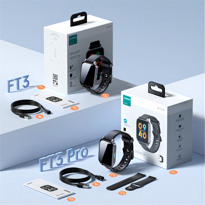 Joyroom Fit-Life JR-FT3 Pro smartwatch with call answering function / Bluetooth 5.1 / IP68 protection - gray