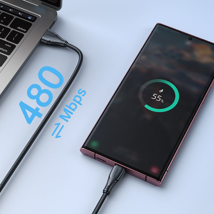 Joyroom Surpass Series A11 USB-A / USB-C 3A Cable 1.2 m - Black