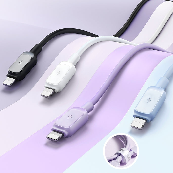 Joyroom Multi-Color Series A14 Lightning / USB-A 2.4A 1.2 m cable - white