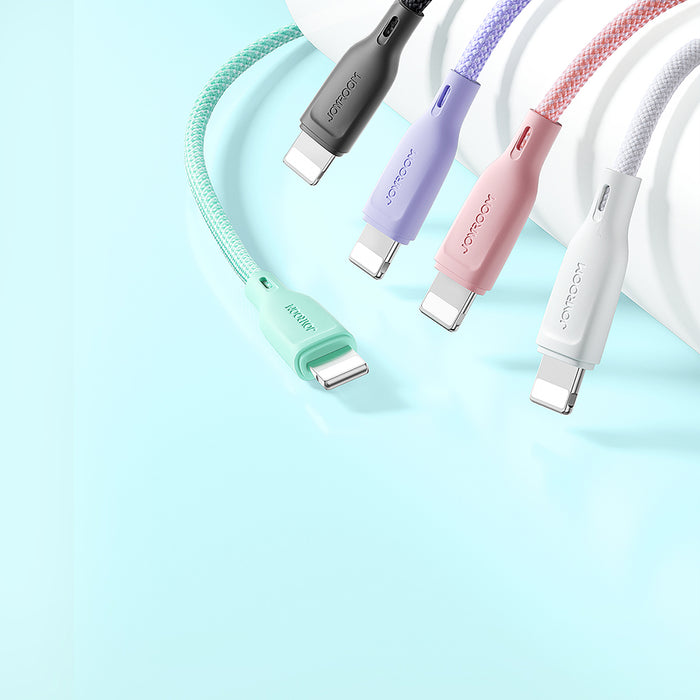 Joyroom Multi-Color Series S-A34 USB-A / Lightning 3A cable 1m - green