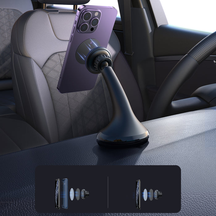 Joyroom JR-ZS356 universal magnetic car holder for a phone on the cockpit/window - black