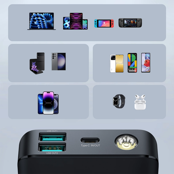 Joyroom powerbank 10000mAh 30W black (JR-PBF01)