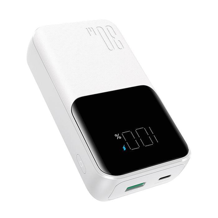 Mini power bank with built-in cables Joyroom JR-PBC06 30W 10000mAh - white