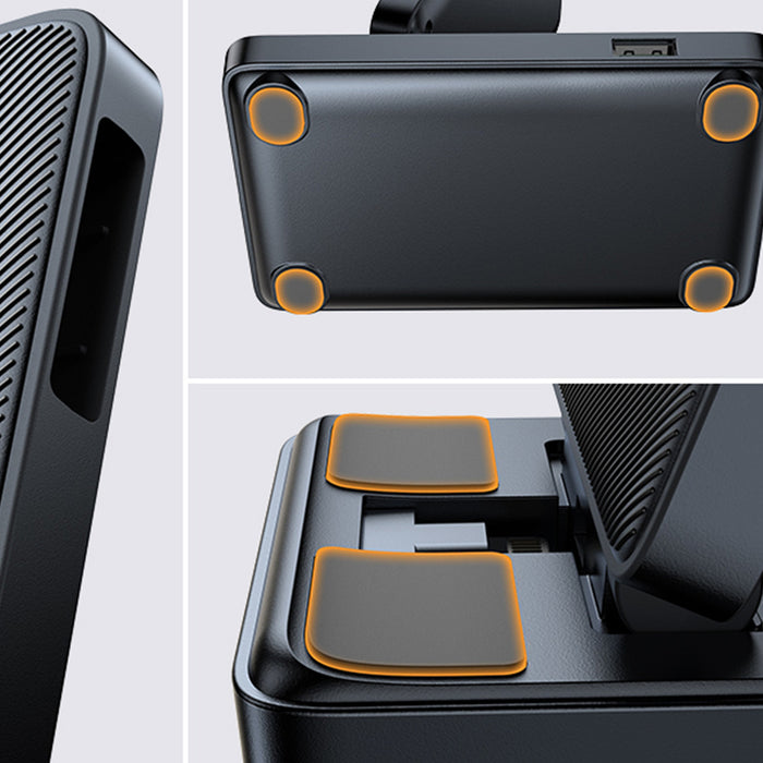 Joyroom JR-WQS02 iPhone AirPods Apple Watch 4in1 charging station foldable - black