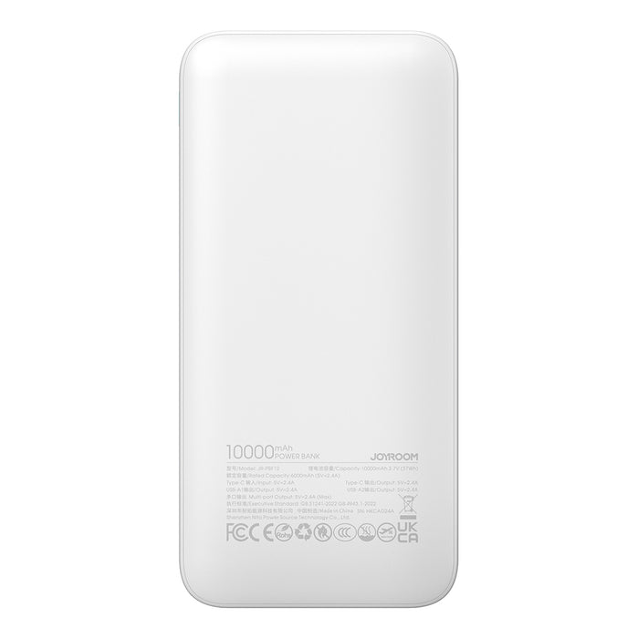 Powerbank Joyroom JR-PBF12 10000mAh 2.4A 2x USB-A 1x USB-C - white