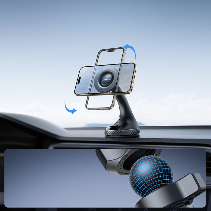 Joyroom JR-ZS406 magnetic car holder for windshield/cockpit - black