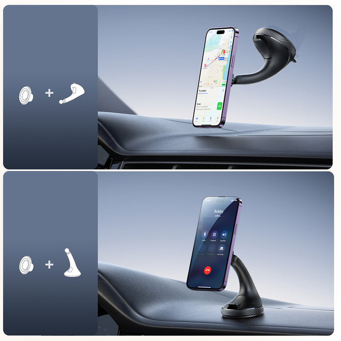 Joyroom JR-ZS406 magnetic car holder for windshield/cockpit - black